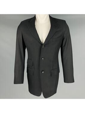 TOM FORD Size 38 Grey Wool Peak Lapel Sport Coat